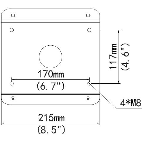 Adapter ALLNET Cornermount/Deckenhalter Eckadapter za ALL-CAM2498-LEP-1
