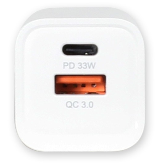 Adapter ALLNET Z ALLNET Ersatznetzteil QC USB-C PD 45Watt 1x USB Typ-A 1x USB Typ-C EU PLUG-3