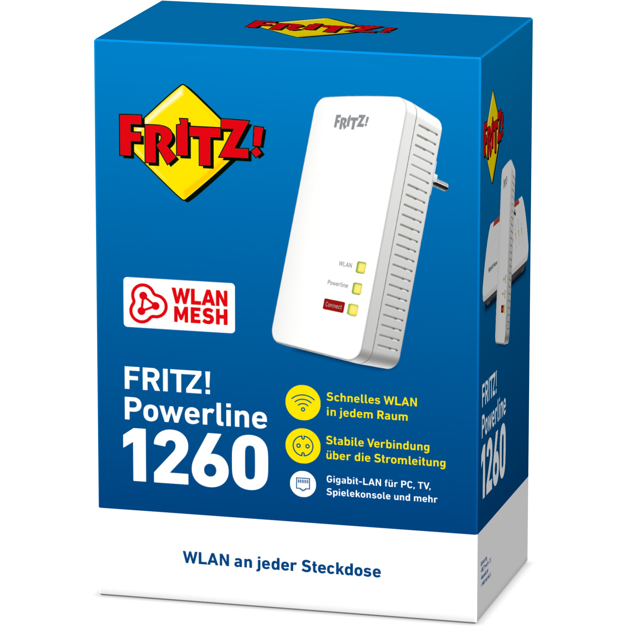 Powerline adapter AVM FRITZ! Powerline 1260E 1200Mbit/s s Ethernet priključkom-4