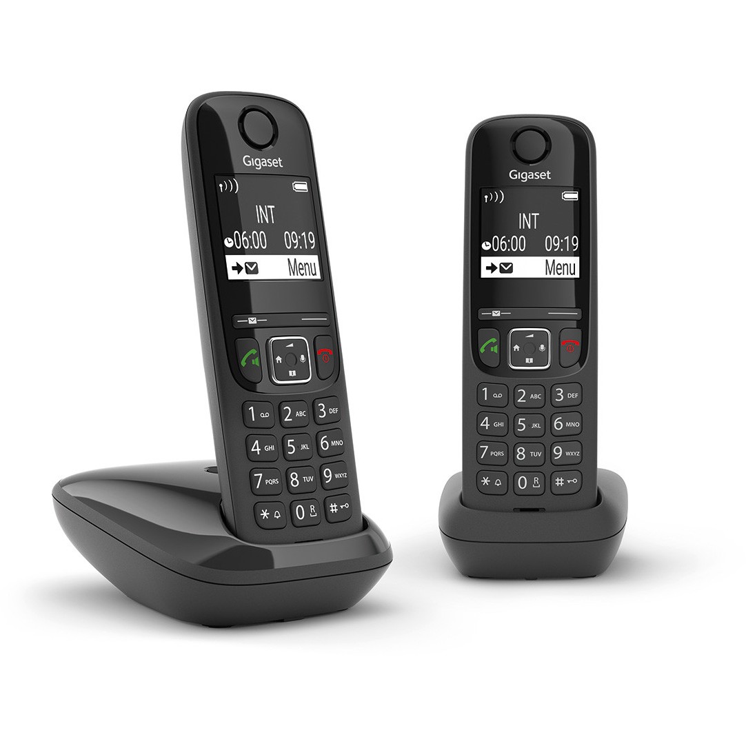 DECT Telefon GIGASET AS690 Duo crna int.-1