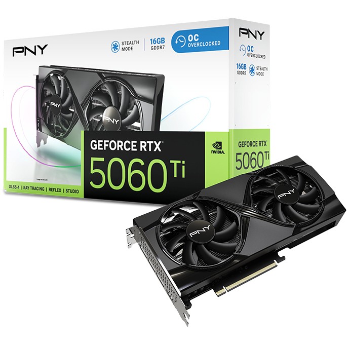 Grafička kartica PNY RTX 5060 TI 16GB VERTO OC Dual Fan GDDR7-9