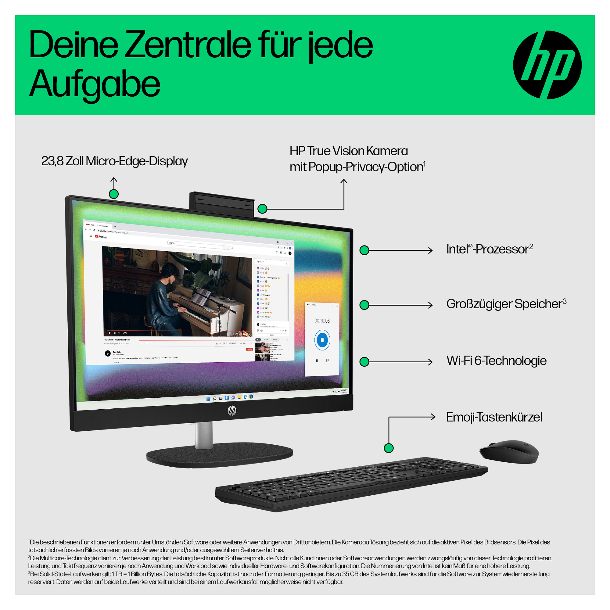 Laptop HP 24-cr0457ng AiO 23,8" FHD (i5-1335U, 16GB, 512GB SSD, Windows 11, bijela boja)-17