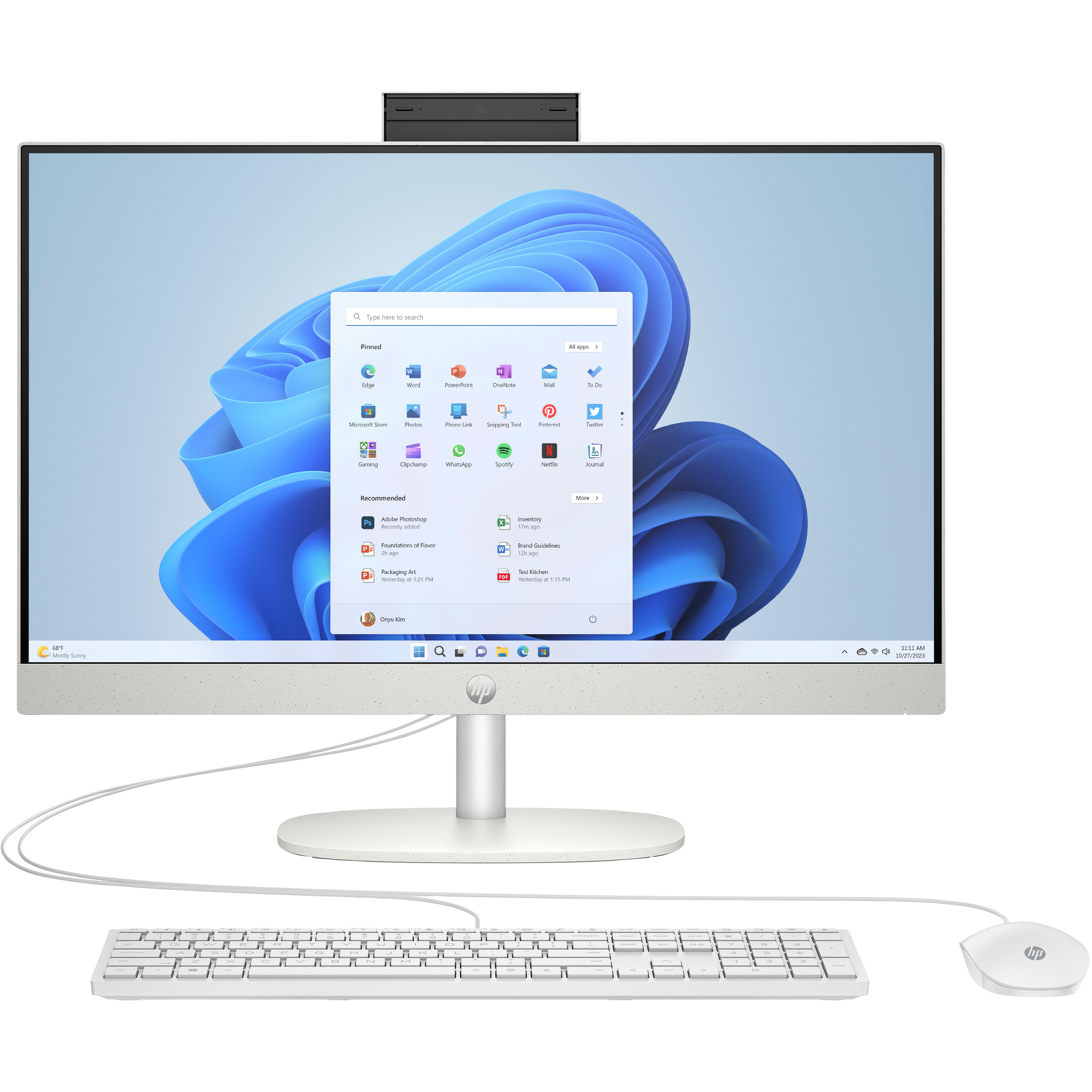 Laptop HP 23,8" FHD IPS All-in-One R5-7520U (23,8" ekran, FHD, AMD R5-7520U, 8GB RAM, 512GB SSD, Windows 11, hrvatska tipkovnica, crna)-0