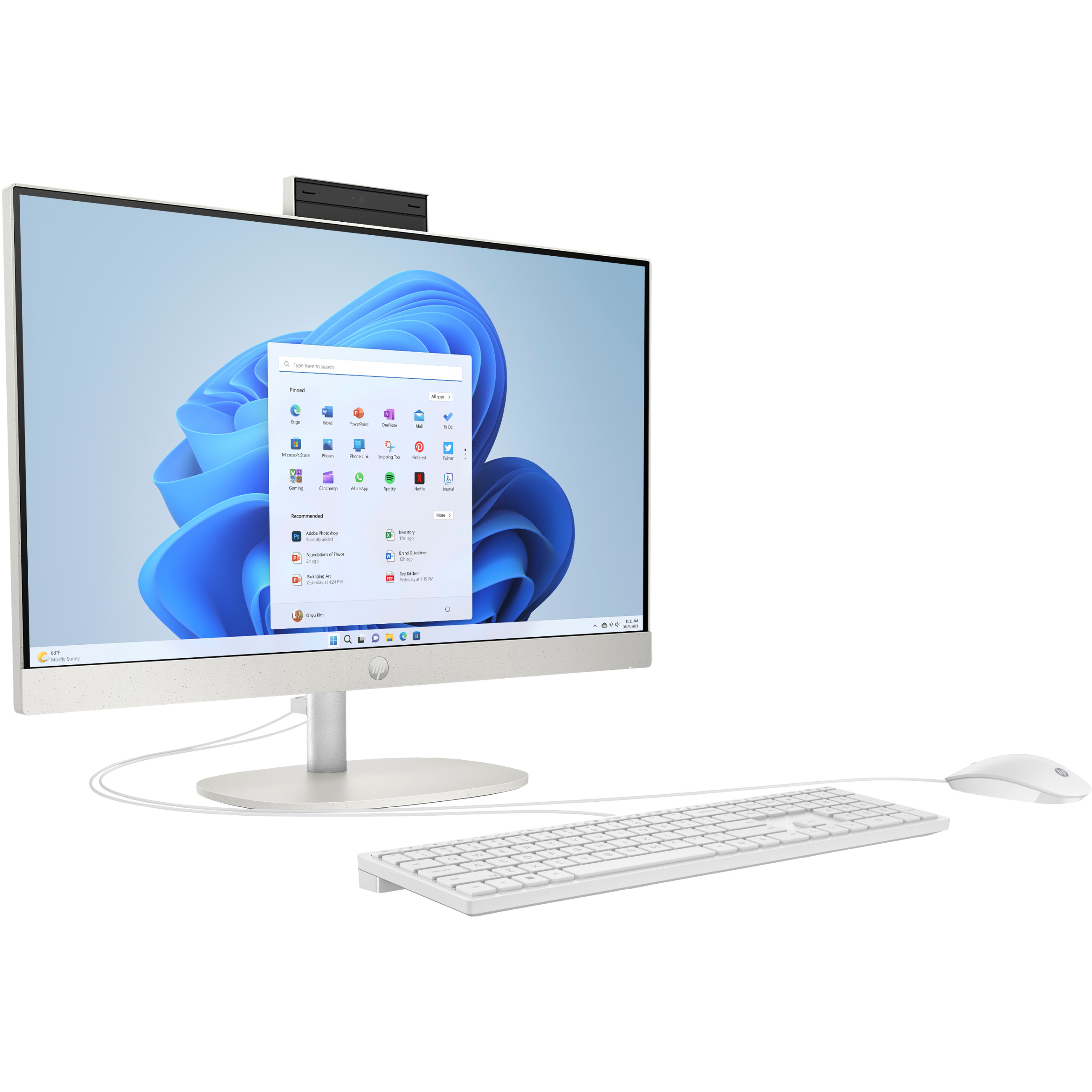Laptop HP 23,8" FHD IPS All-in-One R5-7520U (23,8" ekran, FHD, AMD R5-7520U, 8GB RAM, 512GB SSD, Windows 11, hrvatska tipkovnica, crna)-1