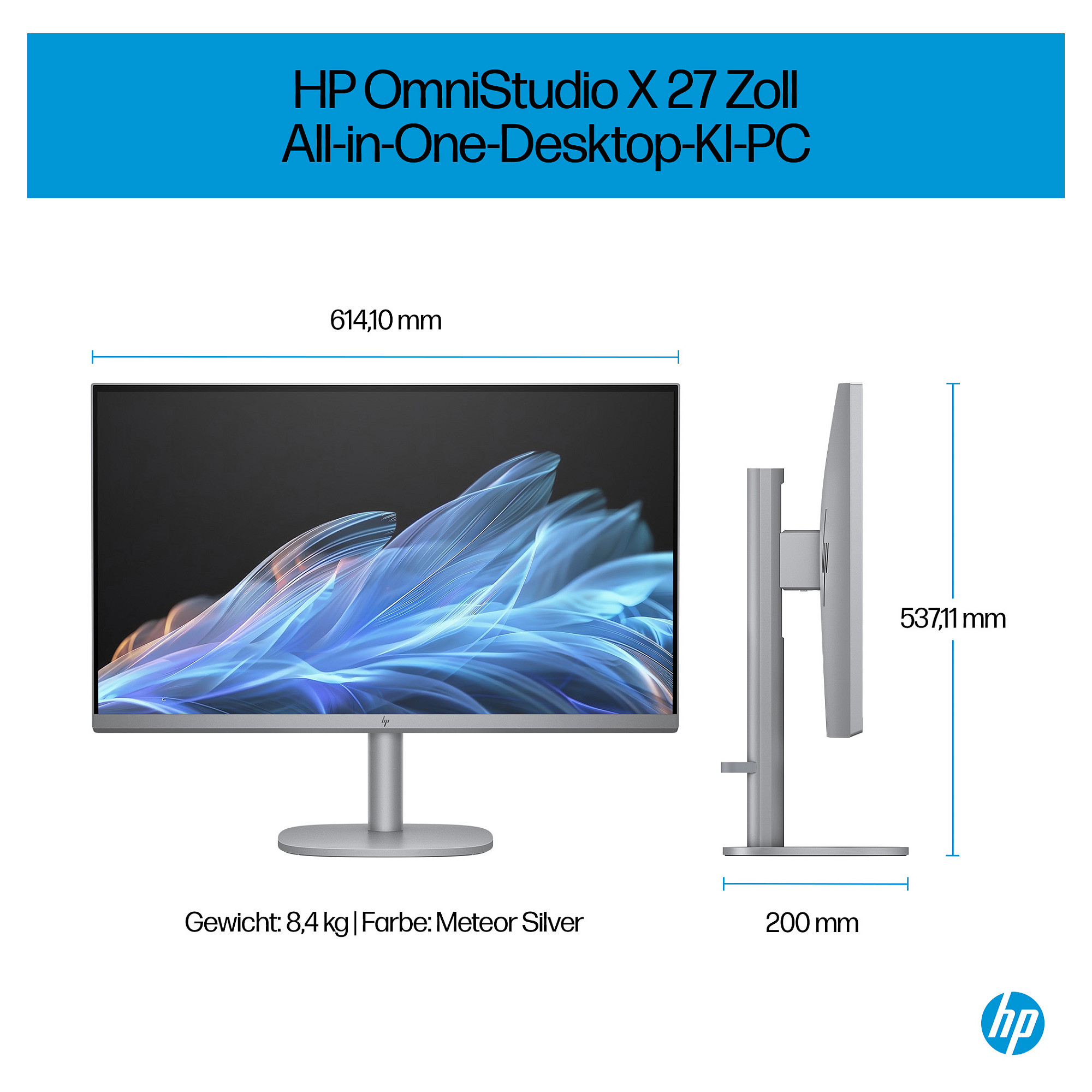 Laptop HP OmniStudio X 27" FHD IPS All-in-One Ultra 7-155H (27", 1920x1080, Intel Core i7, 16GB RAM, 1TB SSD, Windows 11, hrvatska tipkovnica, srebrna)-18