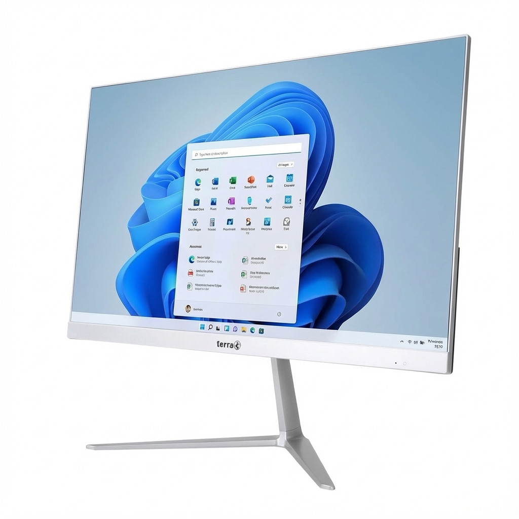 All-in-One PC TERRA GREENLINE 2401 (24" ekran, 1920x1080, Intel Celeron, 4GB RAM, 1TB HDD, Windows 10, hrvatska tipkovnica, zelena boja) – internacionalna non HR tipkovnica