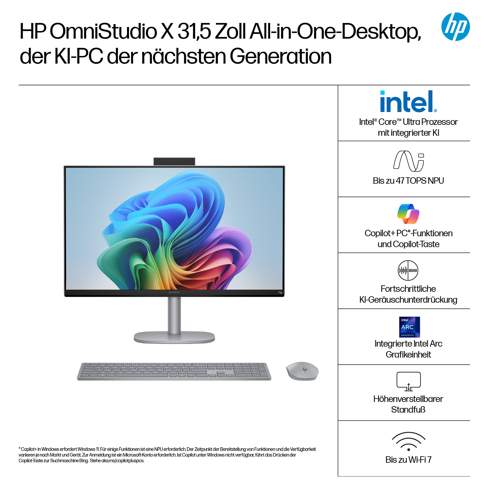 Laptop HP OmniStudio X 32" UHD IPS All-in-One Core Ultra 7 258V (32GB RAM, 2TB SSD, Windows 11)-6
