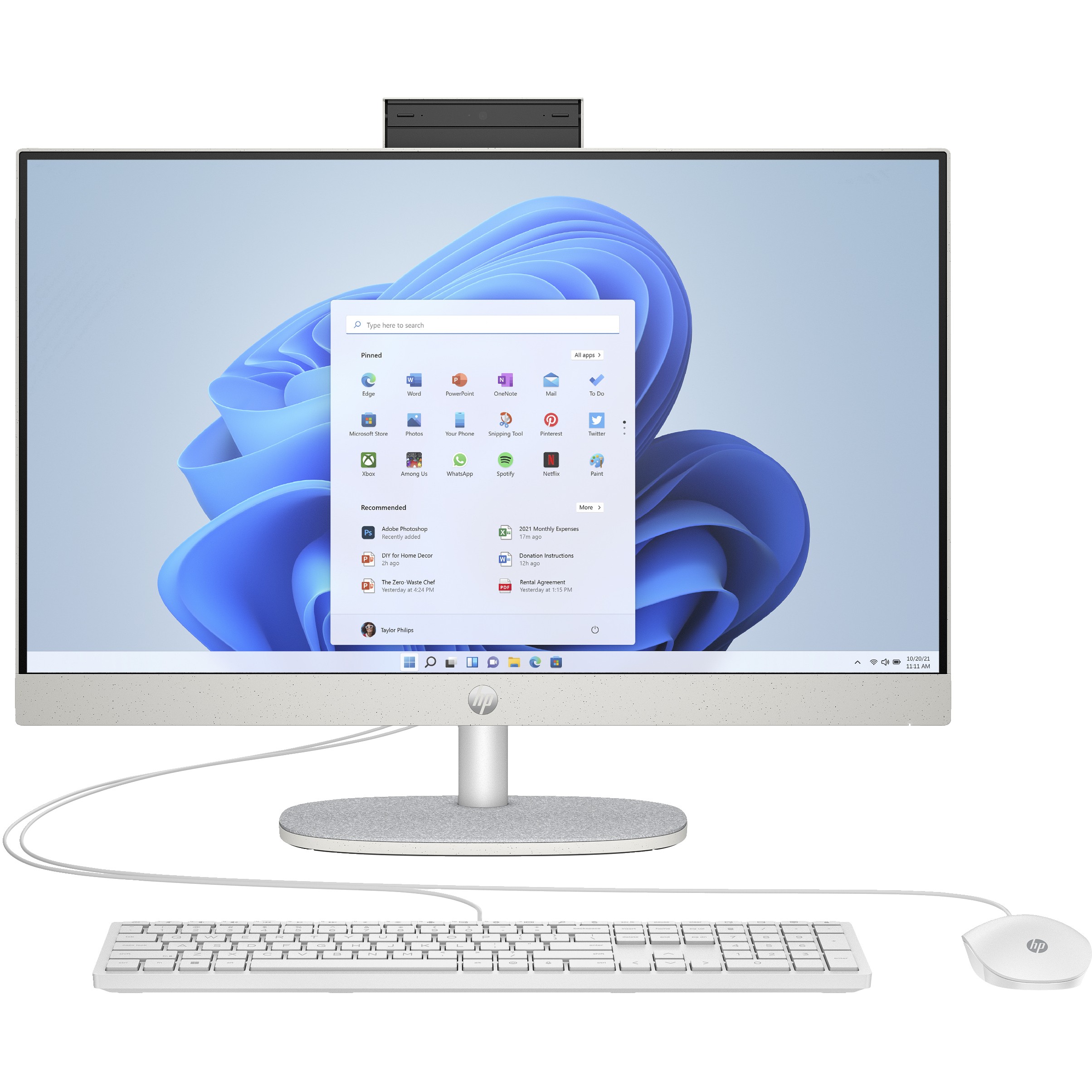 Računalo HP All-in-One 24-cr0006ng (24" FHD, Intel Core i5, 8GB RAM, 512GB SSD, Intel UHD, Windows 11 Home, hrvatska tipkovnica, bijela) – internacionalna non HR tipkovnica