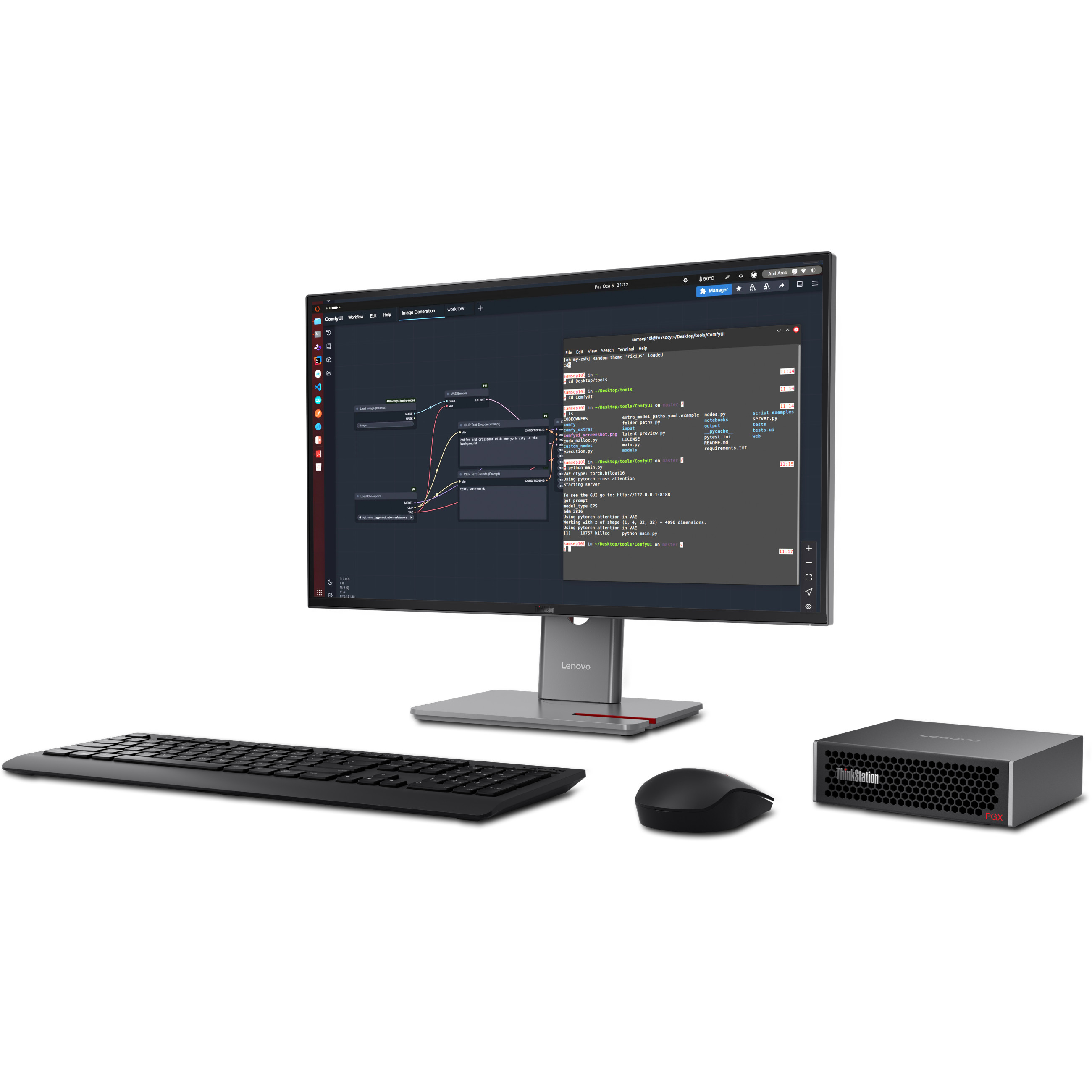 Mini PC LENOVO ThinkStation PGX (128 GB LPDDR5x, 4 TB SSD, NVIDIA DGX OS, crna)-8