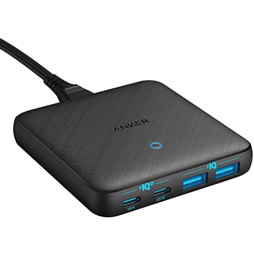 Punjač ANKER 543 PowerPort Atom III 65W Slim 4-Port GaN 1 x USB-C 45W 1 x USB-C 20W 2 x USB-A-0