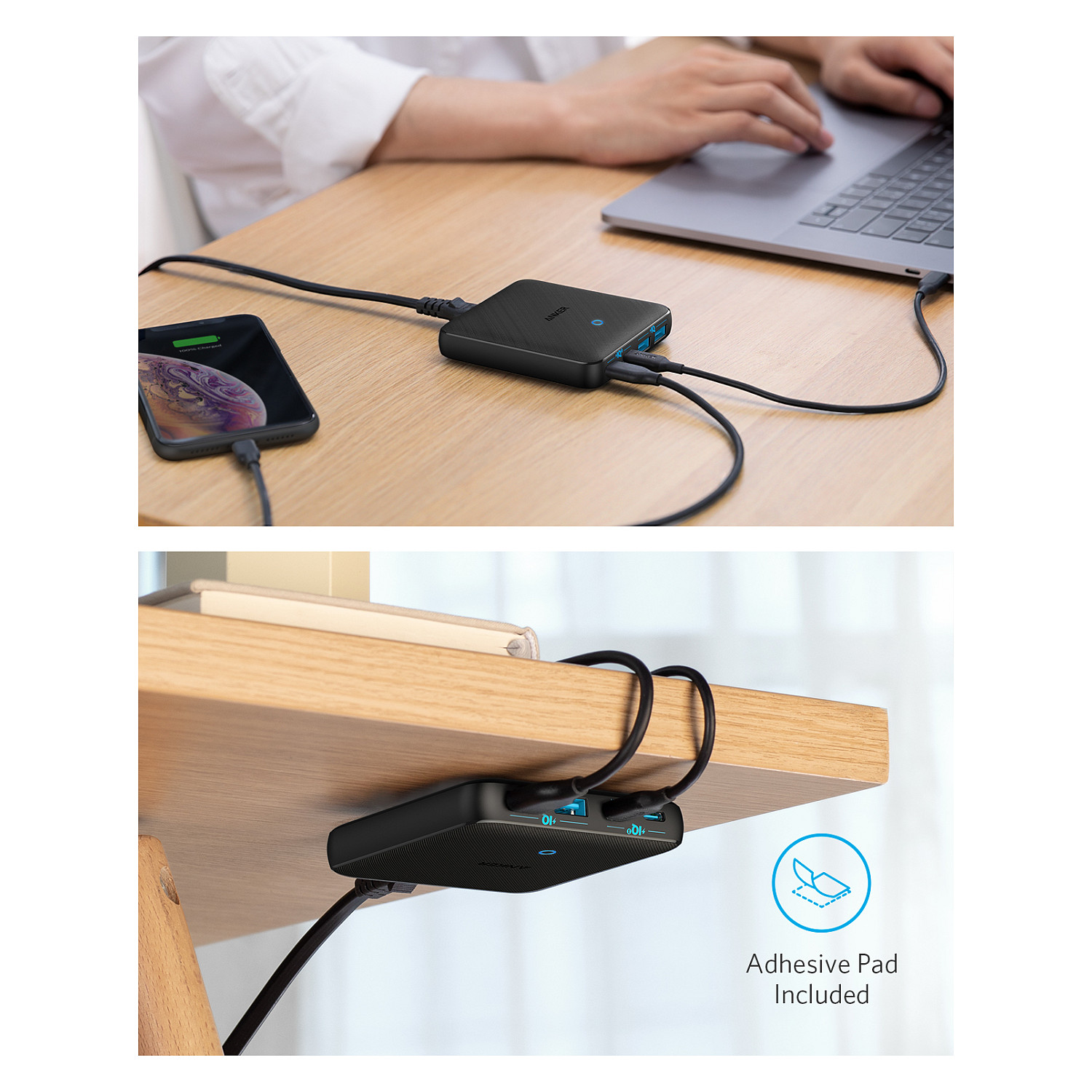Punjač ANKER 543 PowerPort Atom III 65W Slim 4-Port GaN 1 x USB-C 45W 1 x USB-C 20W 2 x USB-A-5