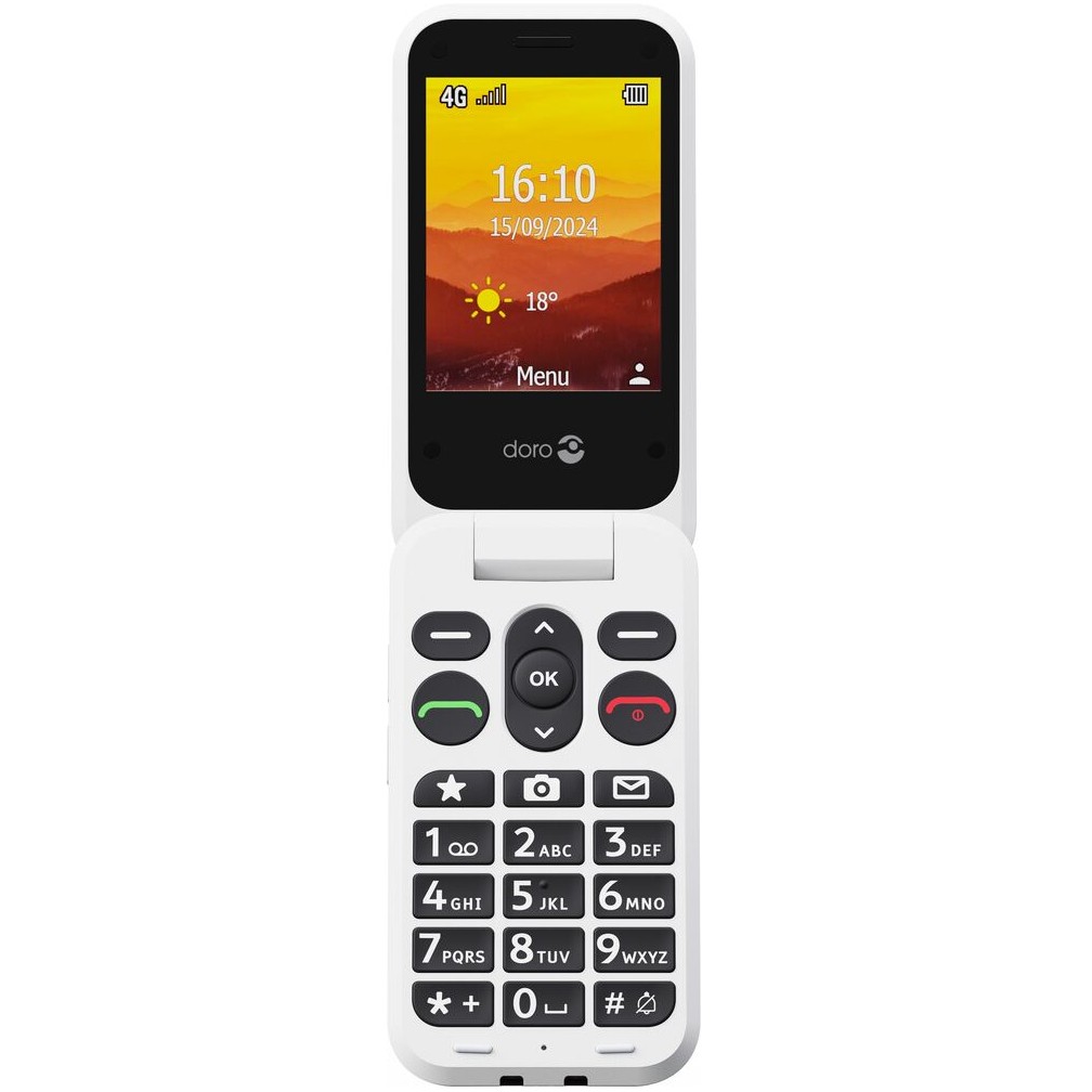 Mobitel DORO Leva L20 (preklopni, crveno-bijeli)
