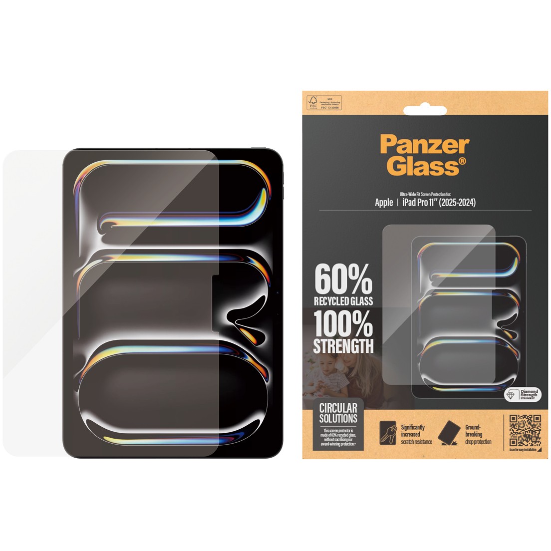 Zaštita ekrana PANZER GLASS iPad Pro 11" 2024 Ultra-Wide Fit-1