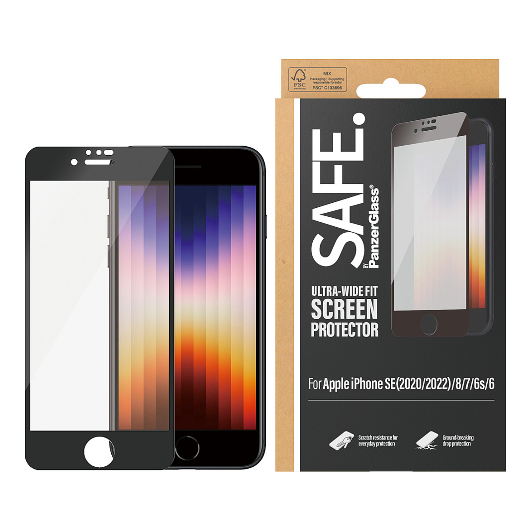 Zaštitno staklo PANZER GLASS SAFE za Apple iPhone 6/6s/7/8/SE 2020. 2022 UWF-1