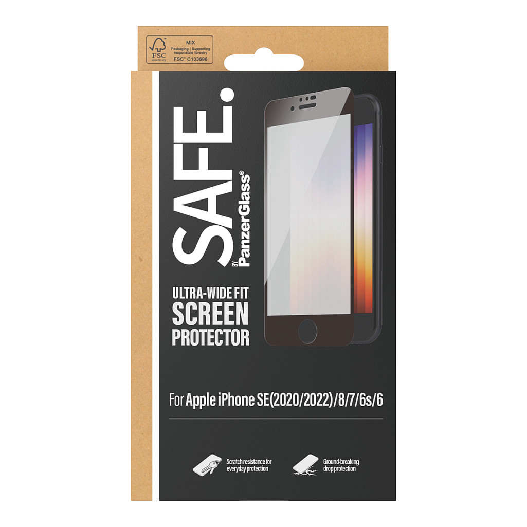 Zaštitno staklo PANZER GLASS SAFE za Apple iPhone 6/6s/7/8/SE 2020. 2022 UWF-2