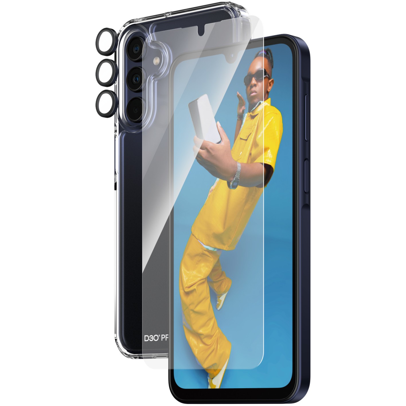 Staklo za zaštitu ekrana PANZER GLASS 3-in-1 Samsung Galaxy A15, A15 5G, UWF