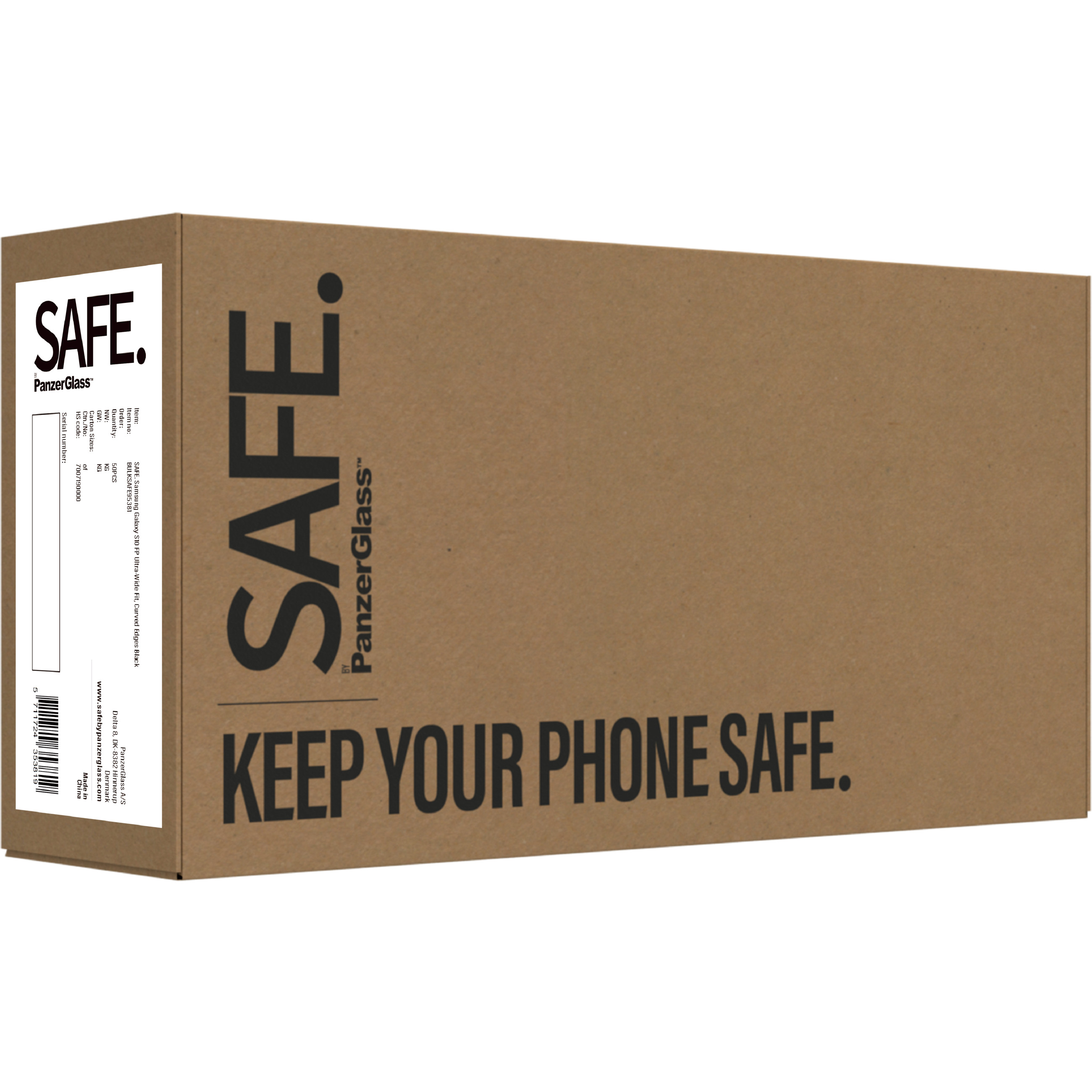 Zaštitno staklo PANZER GLASS SAFE. za Samsung Galaxy S10 FP. UWF *BULK-3