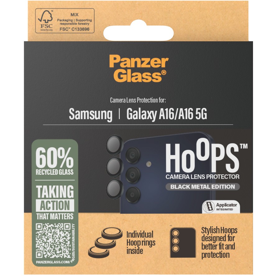 Zaštitna leća PANZER GLASS Hoops Black za Samsung A16-2