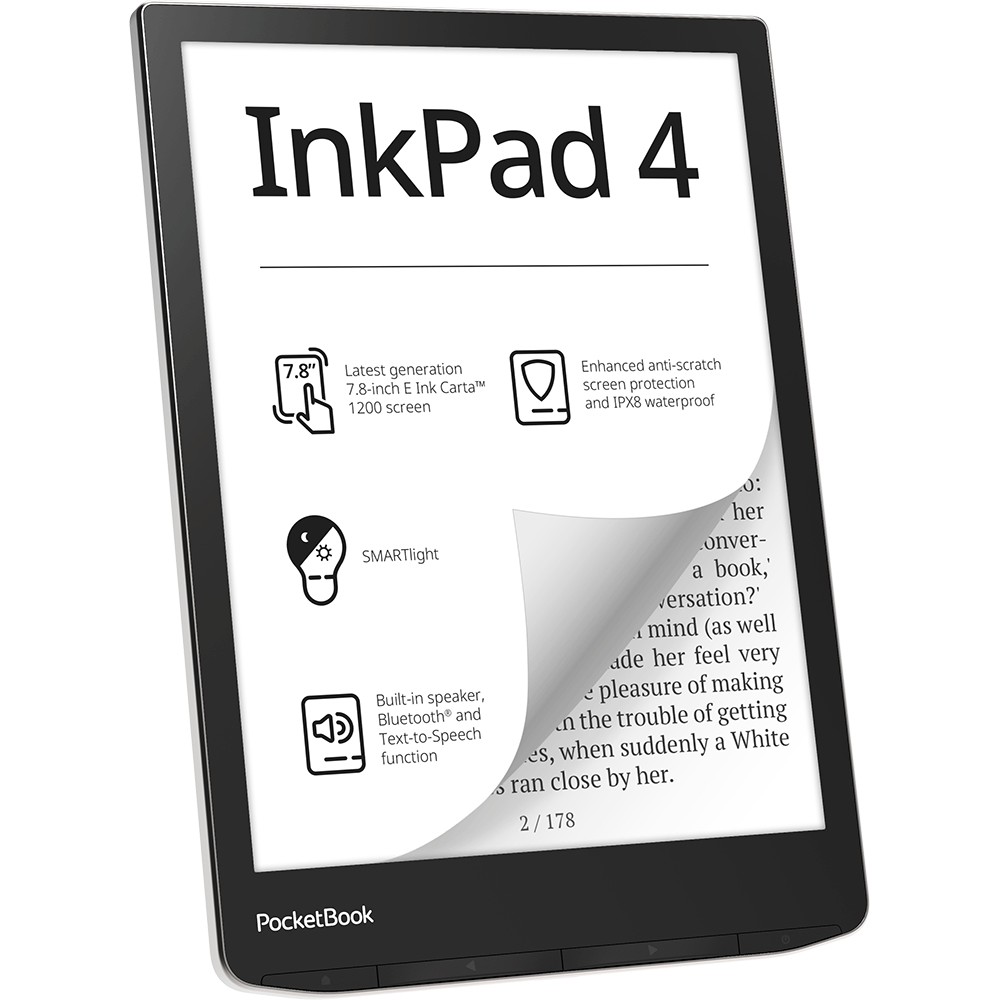 E-reader PocketBOOK InkPad 4 Stardust Silver DACH-Version-5