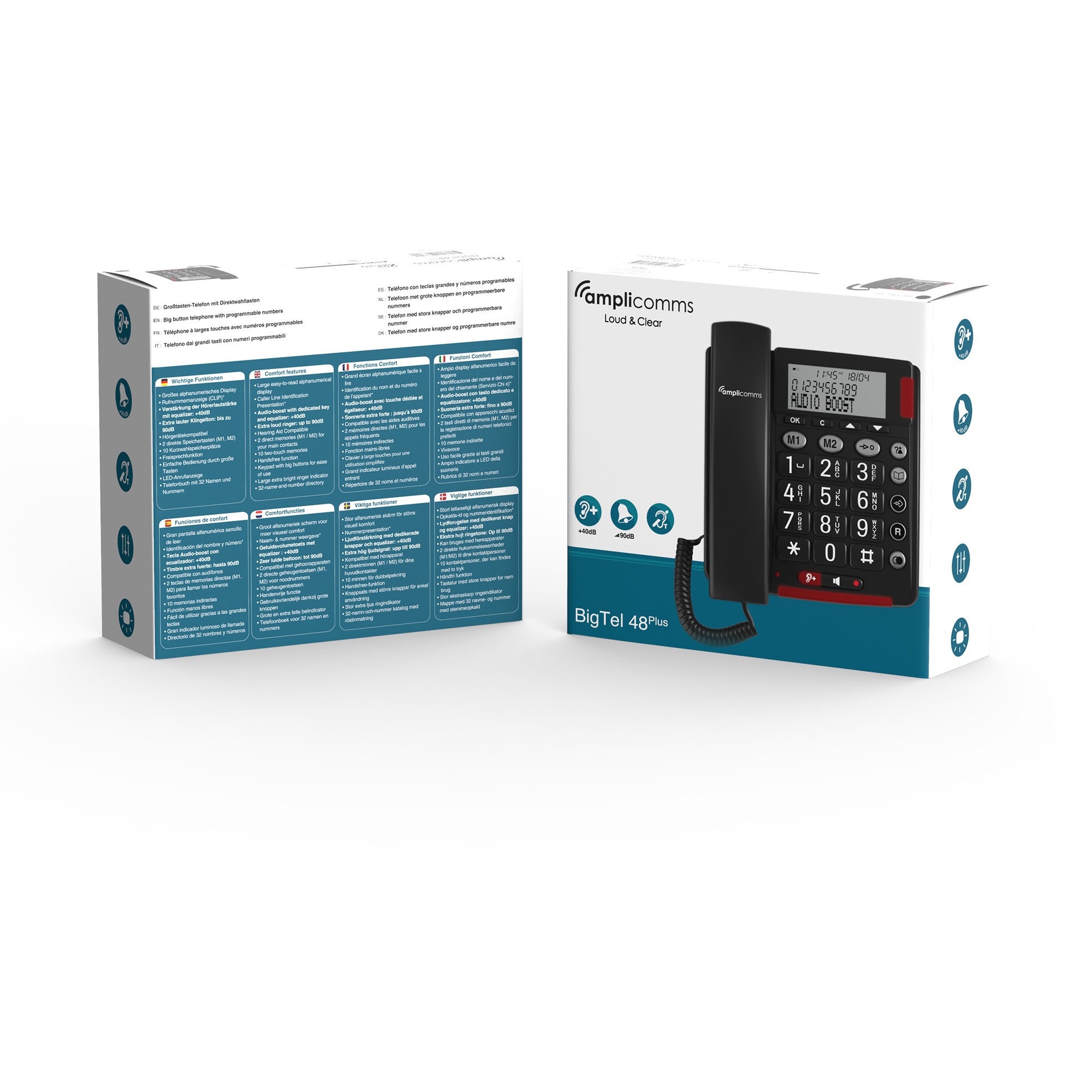 Telefon AMPLICOMMS BIGTel 48 Plus Dark Grey-3
