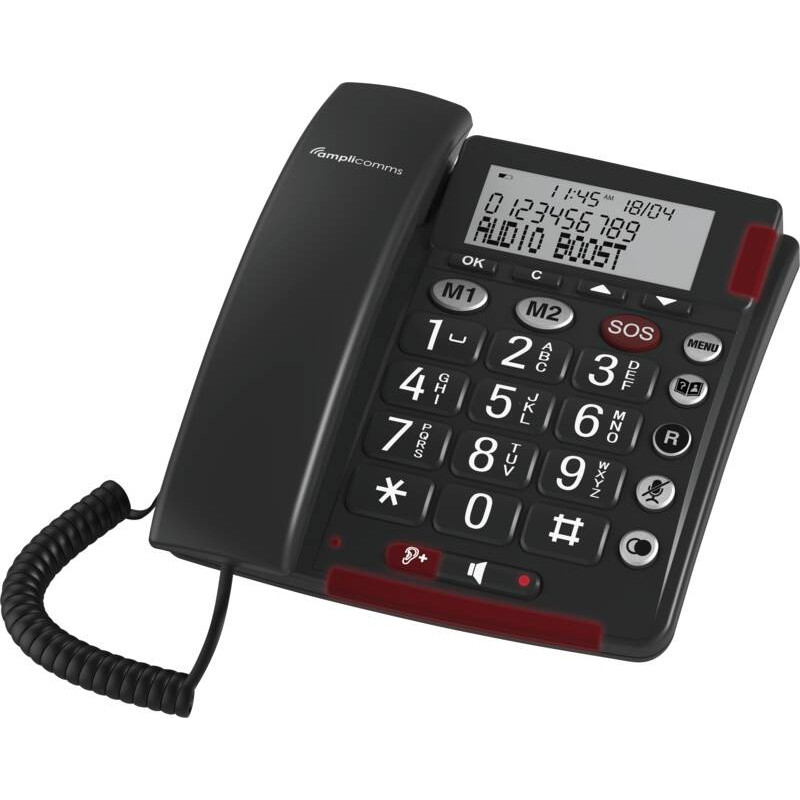 Telefon sa dvije alarmne narukvice AMPLICOMMS BigTel 50 Alarm Plus Notrufarmband Duo-1