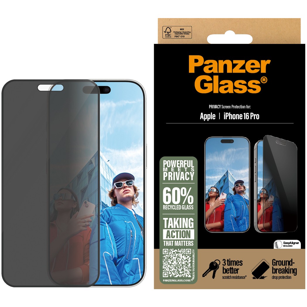 Zaštita ekrana PANZER GLASS Privacy iPhone 16 Pro UWF-1