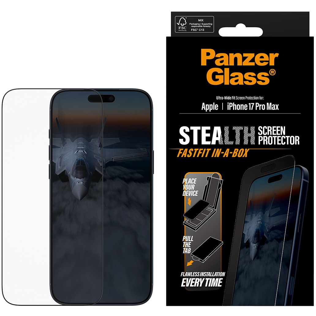 Zaštita ekrana PANZER GLASS Stealth Screen Protector iPhone 17 Pro Max | Ultra-Wide Fit-1