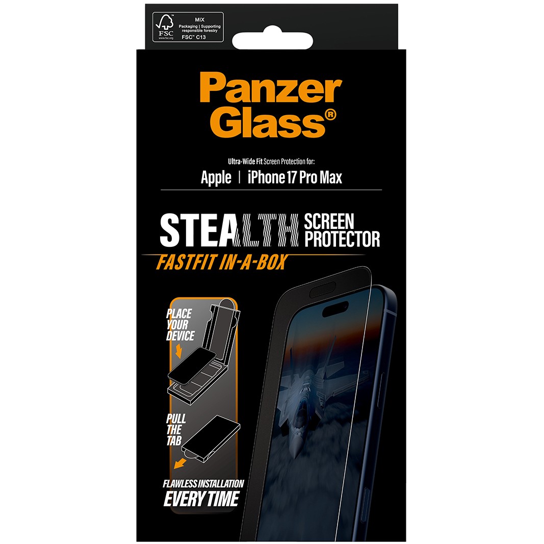 Zaštita ekrana PANZER GLASS Stealth Screen Protector iPhone 17 Pro Max | Ultra-Wide Fit-2