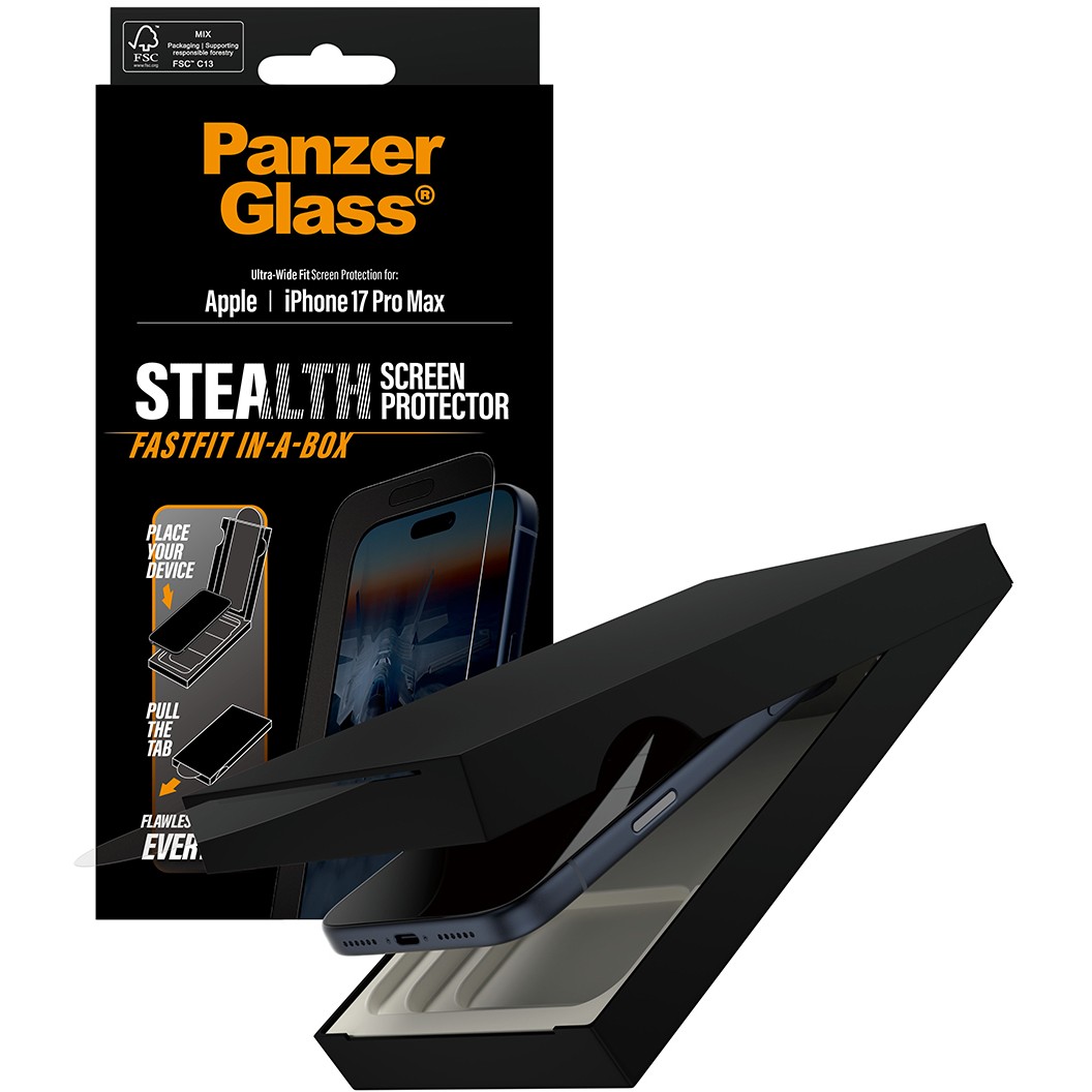 Zaštita ekrana PANZER GLASS Stealth Screen Protector iPhone 17 Pro Max | Ultra-Wide Fit-4