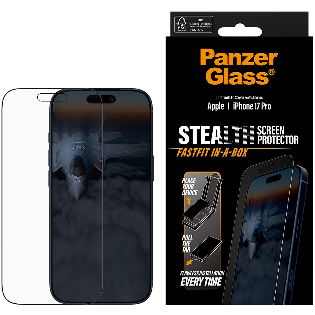 Zaštita ekrana PANZER GLASS Stealth Screen Protector iPhone 17 Pro | Ultra-Wide Fit-1