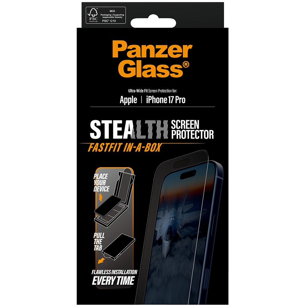 Zaštita ekrana PANZER GLASS Stealth Screen Protector iPhone 17 Pro | Ultra-Wide Fit-2