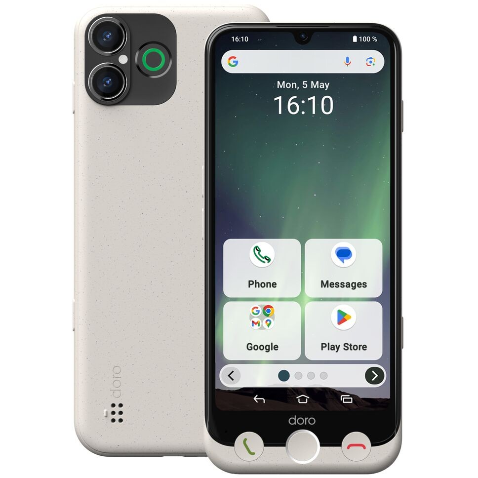 Pametni telefon DORO Aurora A30 / graphit + bežični punjenje Station-0