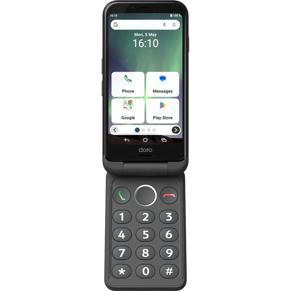 Pametni telefon DORO Aurora A20 / graphit + bežični punjenje Station-2