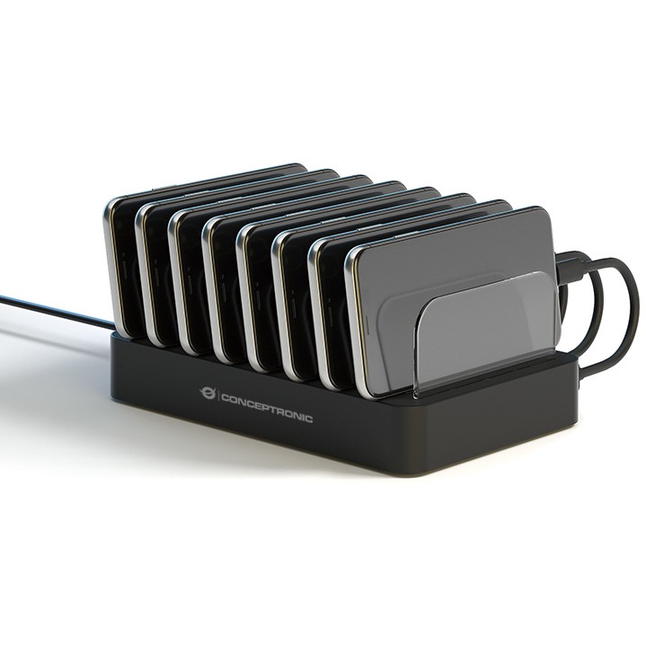 Punjač CONCEPTRONIC Ladegerät 8Port 6xUSB-A/2xC Multi 75WPD3.0-1