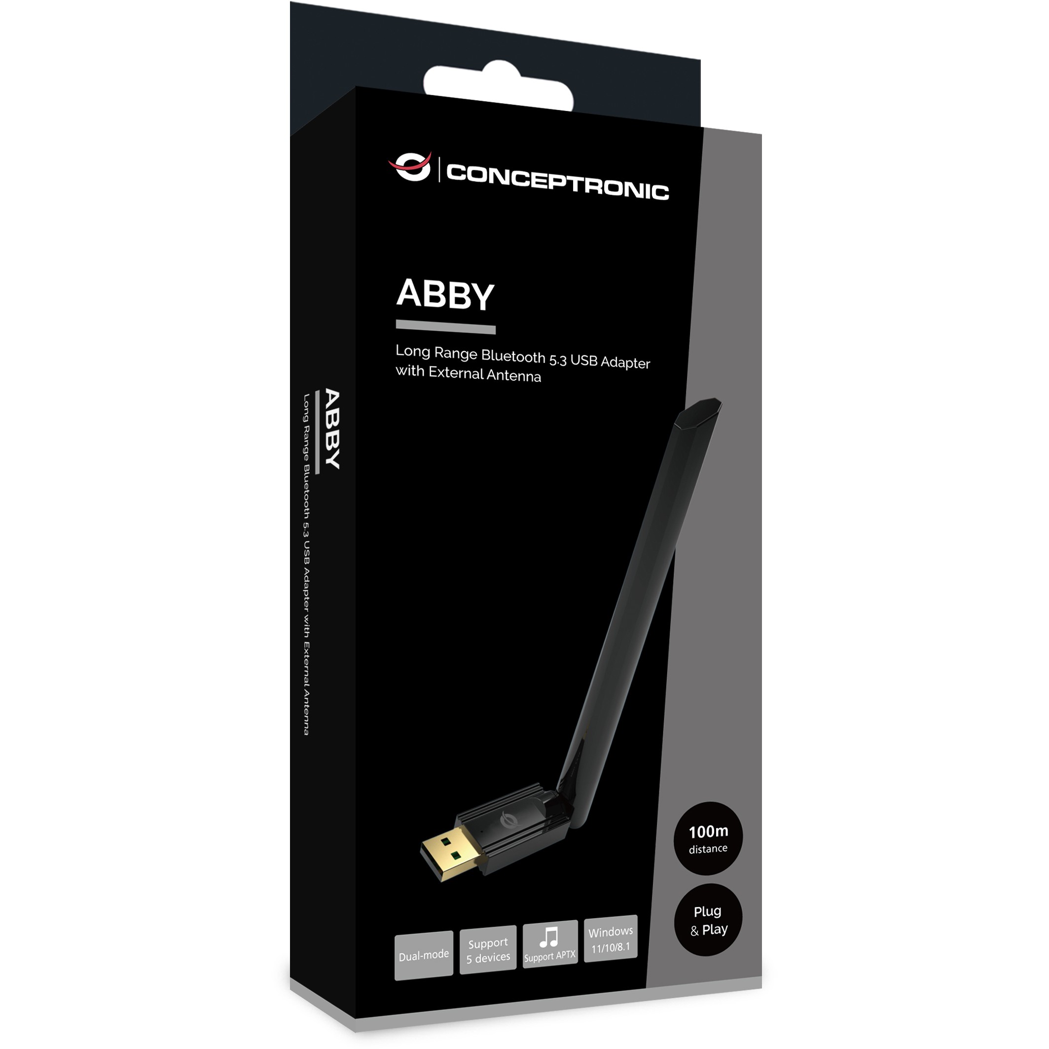 Adapter CONCEPTRONIC Bluetooth5.3 NanoUSB 100m crna boja-2