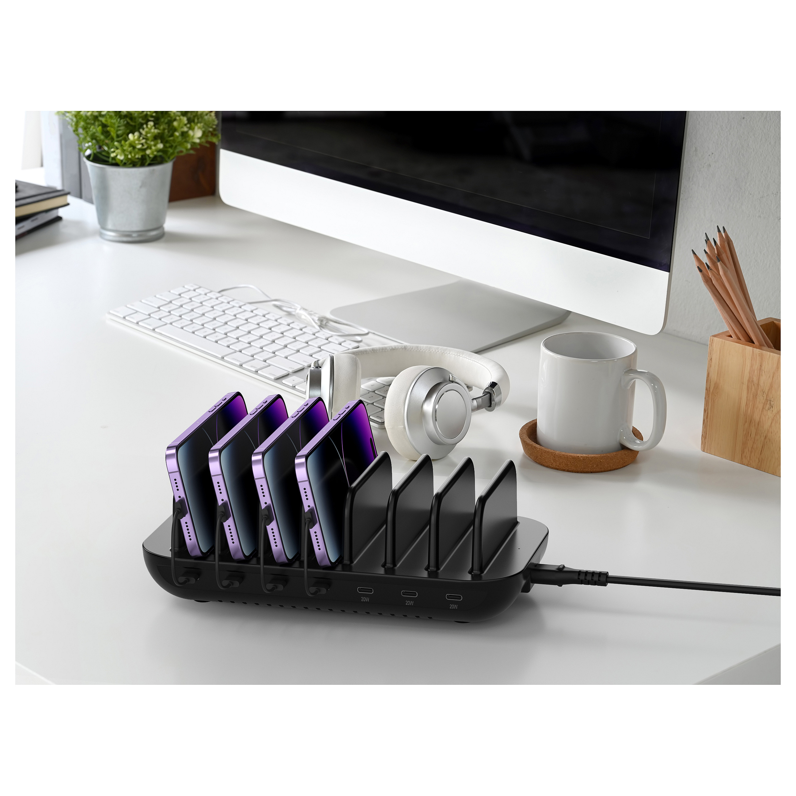 Punjač CONCEPTRONIC Ladegerät 7Port 7xUSB-C Multi 160WPD3.0-4