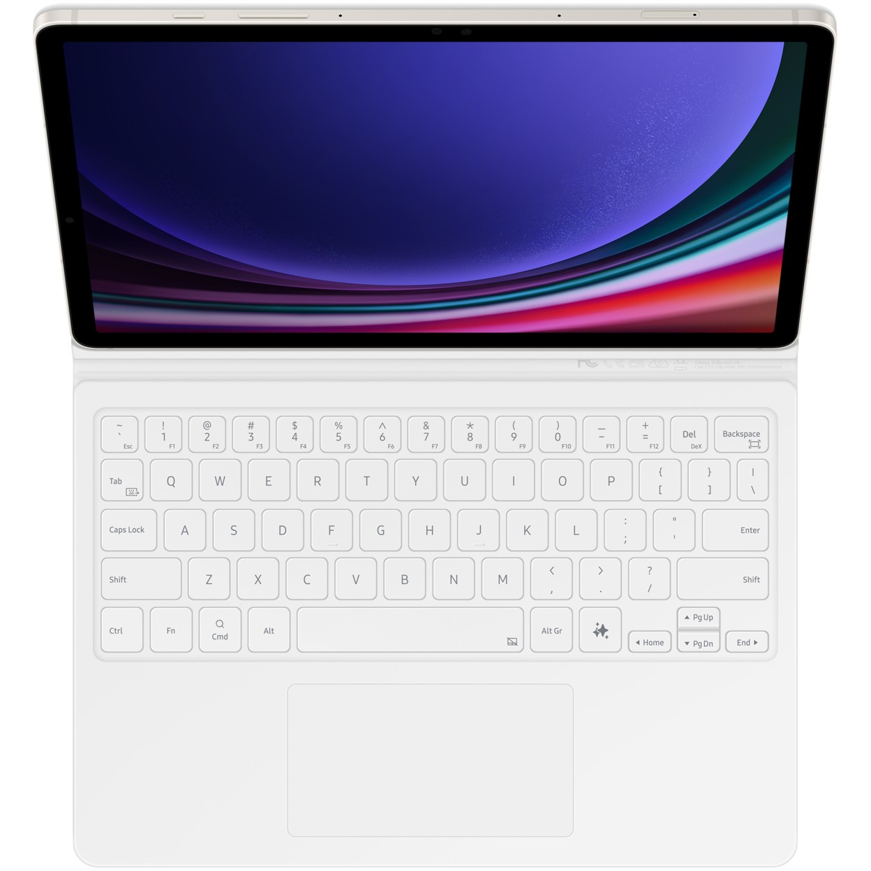 Preklopna tipkovnica SAMSUNG Book Cover za Galaxy Tab S9/S9 FE (bijela)-10