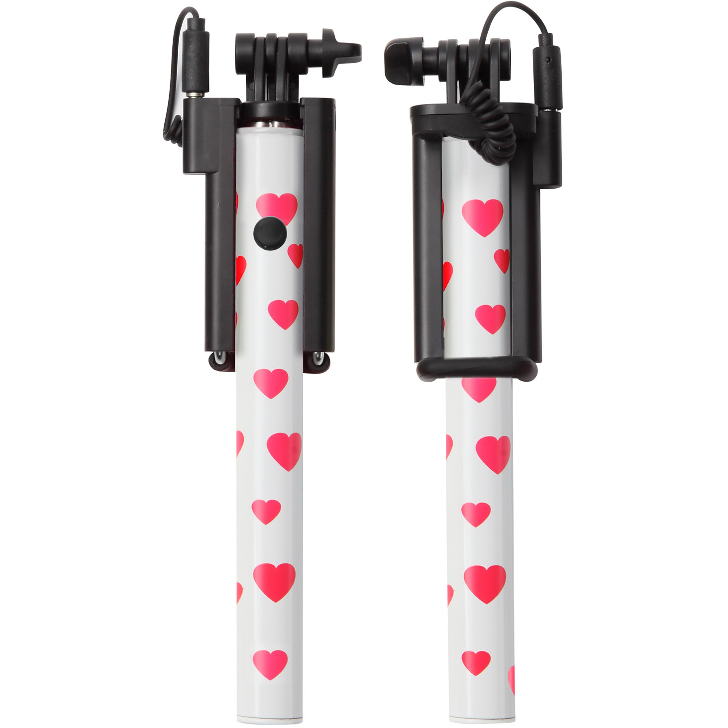 Selfie Stick ULTRON Hot Shot white pink heart-1