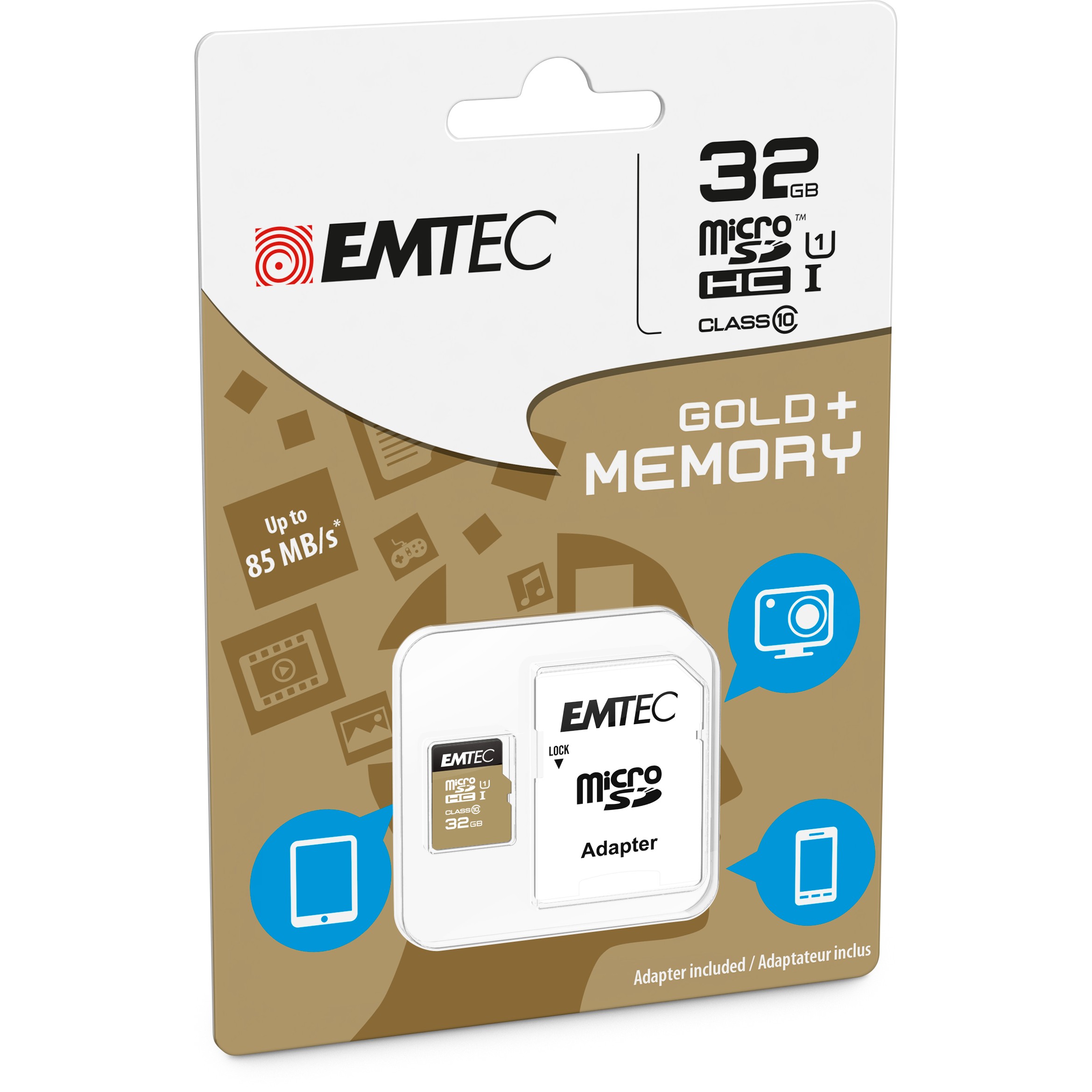 Memorijska kartica EMTEC CARD m32GB UHS-I U1 EliteGold + Adapter-1