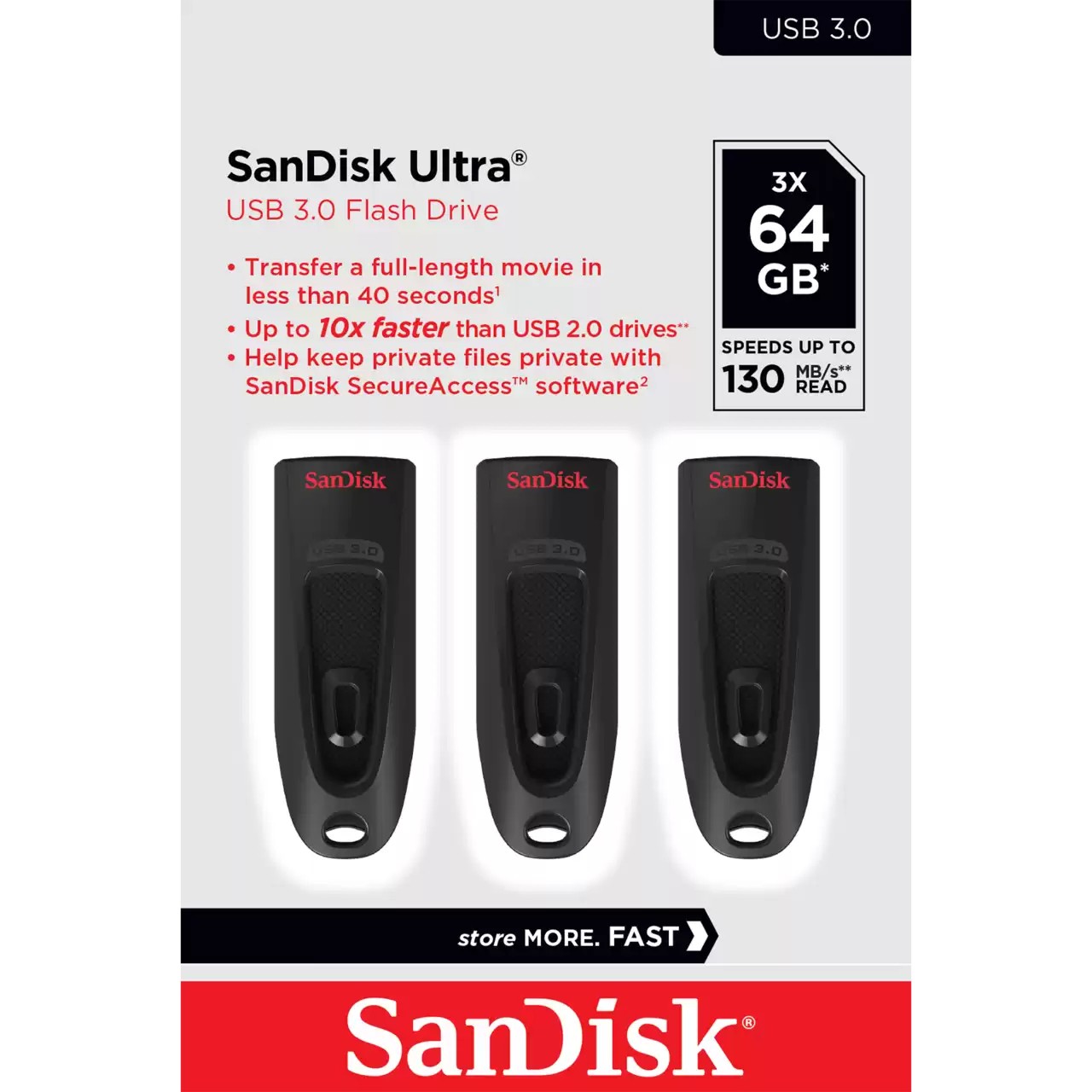 USB FLASH DRIVE SANDISK STICK ULTRA 64GB (usb 3.0)