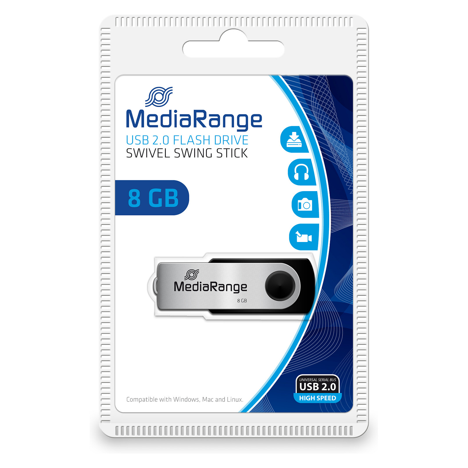 USB MEDIARANGE Stick MEDIA RANGE MR908 8 GB USB Type-A / Micro-USB 2.0-2