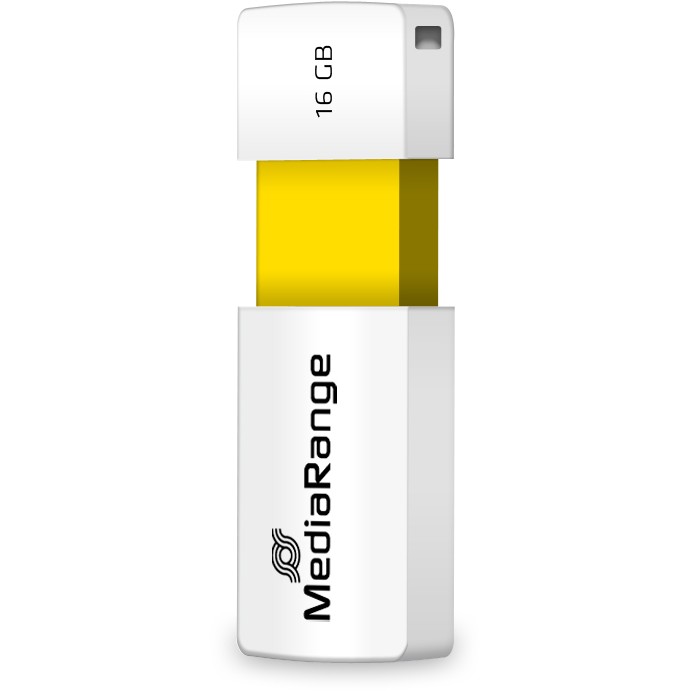 USB-Stick MEDIARANGE MEDIA RANGE STICK 16GB USB 2.0 Slider žuta boja