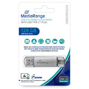 USB-Stick MEDIARANGE MEDIA RANGE STICK 128GB USB 3.1 combo mit USB Type-C-0
