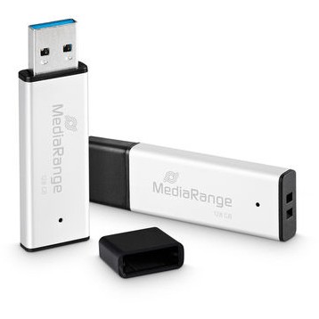 USB-Stick MEDIARANGE MEDIA RANGE STICK USB 3.0 high performance 128GB alu