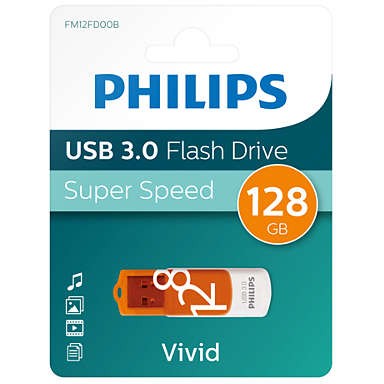 USB Stick PHILIPS 128GB Vivid Edition Sunrise Orange-1