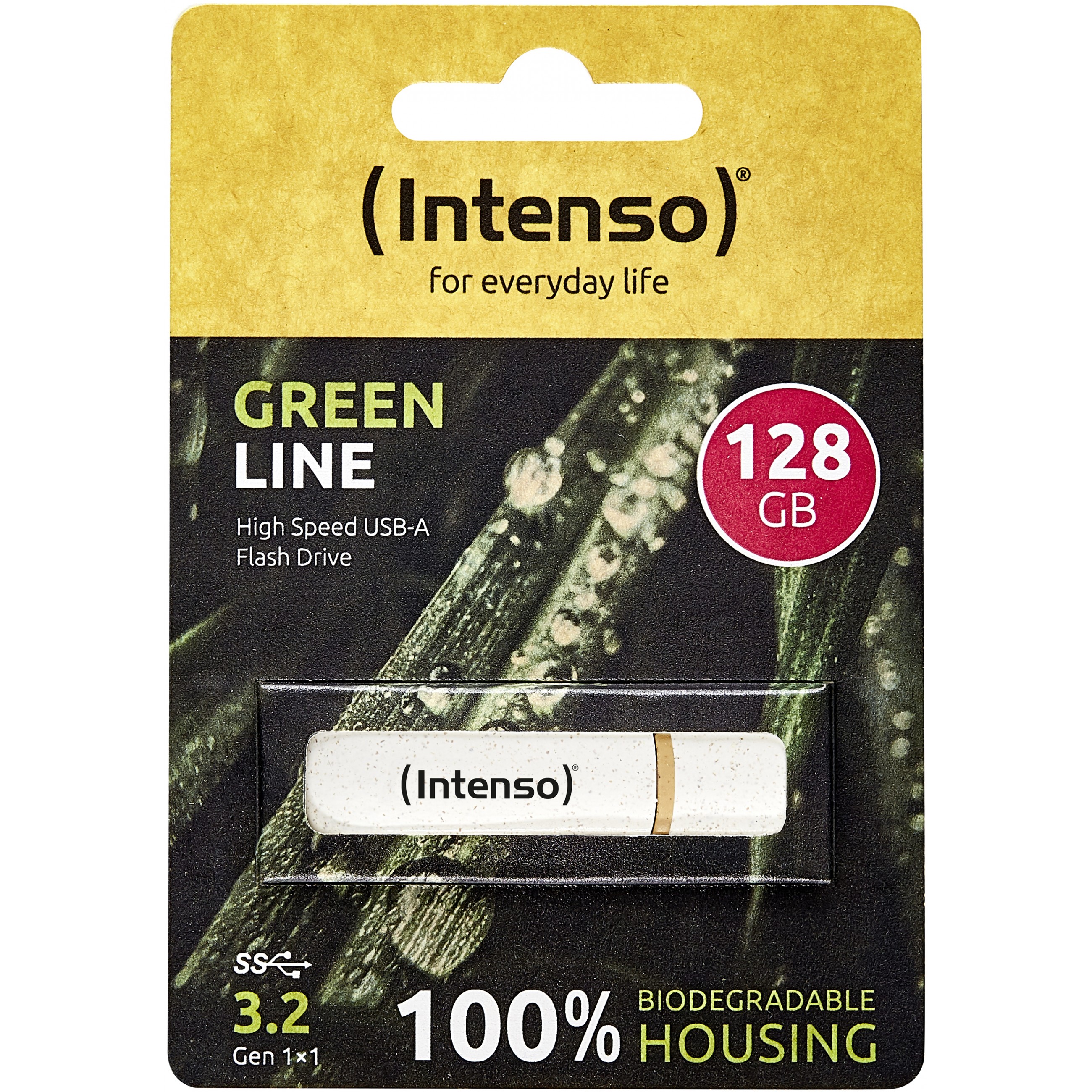 USB Stick INTENSO STICK Green Line 128 GB (beige/braun, USB-A 3.2 Gen 1)-2