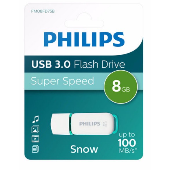 USB Stick PHILIPS STICK 8GB Snow Edition Spring Green-1