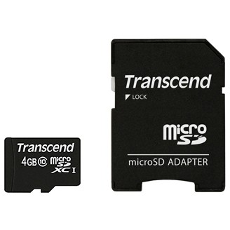 MicroSDHC memorijska kartica TRANSCEND 4GB 45MB/s + Adapter