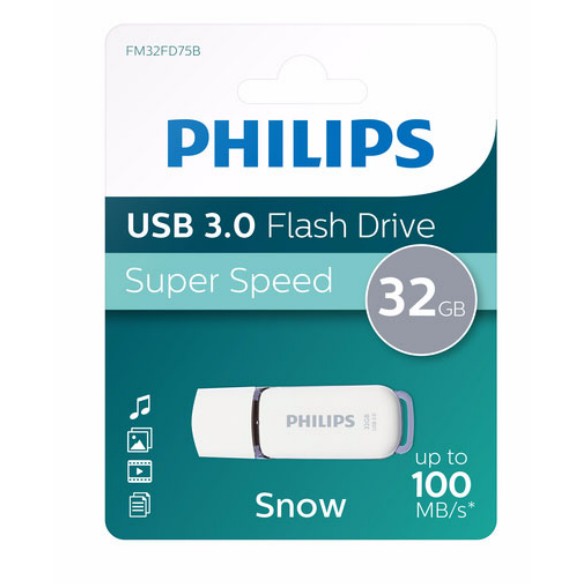USB Stick PHILIPS STICK 32GB Snow Edition Shadow Grey-1