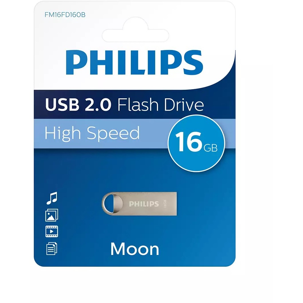 USB Stick PHILIPS 16GB Moon Vintage Silver-2